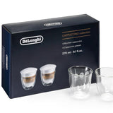 De'Longhi Cappuccino Collection (6) Glass Gift Set - Cappuccino Double Wall Thermal Glasses