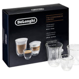 De'Longhi The connoisseur collection, set of 2 espresso, 2 cappuccino, 2 lattemacchiato double wall glasses