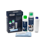 De'Longhi Coffee Care Kit, maintenance set for coffee makers with water filter, Decalk Care, MultiClean, microfibre cloth, water hardness test